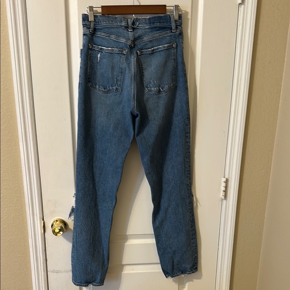 Abercrombie & Fitch Women's Distressed Jeans 90s Straight Ultra High Rise 28 - Picture 4 of 4